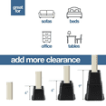 thumbnail image 6 of Adjustable Bed Risers - Elevation in 3, 5 or 8 Inch - Heavy Duty Stackable Furniture Risers Supports 1,300 lbs - for Under-Bed Storage, College Dorms, Table and Couch, 4 Pack Bed Lifts Black, 6 of 9