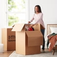 thumbnail image 5 of Wardrobe Clothing Moving Boxes with Bar - 24" x 24" x 40", 3-Pack, Brown, 5 of 5