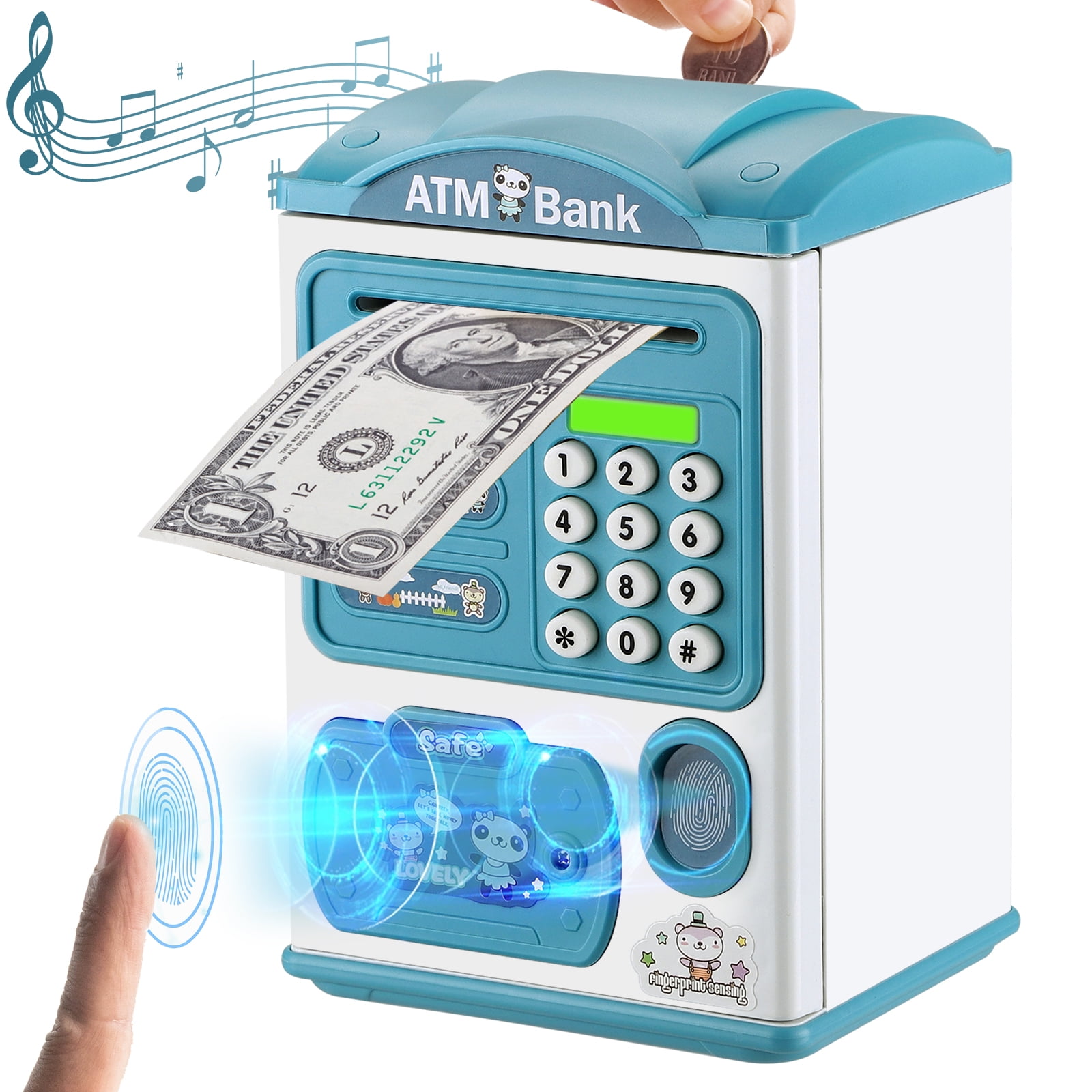 Piggy Bank for Girls Boys Electronic Money Coin Banks with Password Protection, Automatic Paper