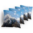 thumbnail image 5 of Ambesonne Nature Throw Pillow Cover 4 Pack, Mountain Natural Beauty, 16", White Blue Brown, 5 of 7