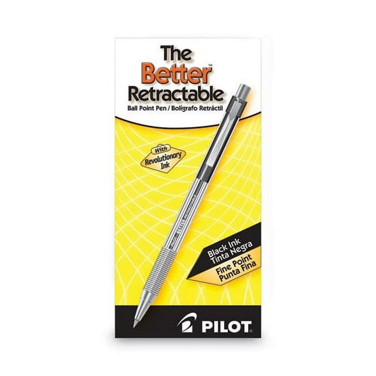 Better Ballpoint Pen, Retractable, Fine 0.7 mm, Black Ink, Smoke Barrel, Dozen Better Ballpoint Pen, Retractable, Fine 0.7 mm, Black Ink, Smoke Barrel, Dozen