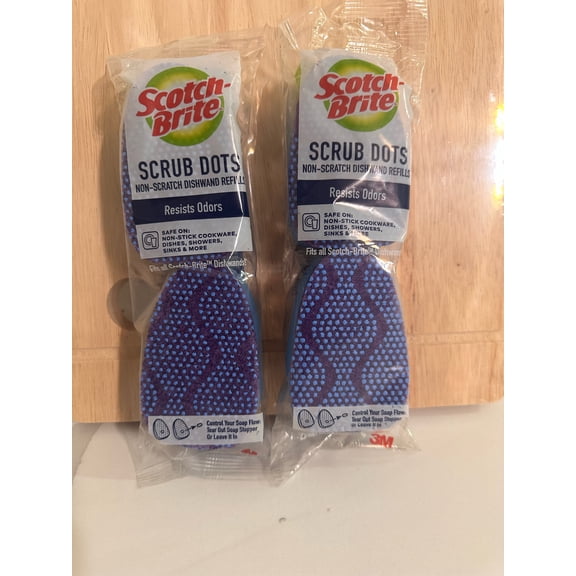 Scotch-Brite Stay Fresh Heavy Duty Dishwand Refills, 4 Refills Total (2Pk of 2)