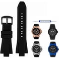 thumbnail image 3 of Compatible con MK8184 MK81522 MK9020 Correa de reloj caucho silicona convexa, 3 of 3