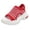Red, variant on Women's Height Increasing Athletic Chunky Heeled Walking Sandals Comfortable Color Block Plaid Mesh Open Toe Arch Support Platform Wedge Non Slip Work Sneakers Summer Shoes Red Size 8.5