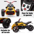thumbnail image 2 of EastVita 12V 3 Wheeler Ride on ATV Electric Motorcycle, Battery Powered Electric Vehicle w/LED Lights, High & Low Speed, Horn, Music, USB, Treaded Tires, Ride on Car, 2 of 9