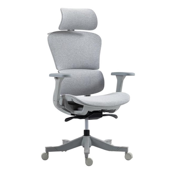 HomeRoots 638366 Gray Adjustable Height Swivel Rolling Office Chair - Set of 2