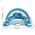 thumbnail image 2 of Summer Beach Pool Party Adult Inflatable Floating Chair with Cup Holder Headrest and Adjustable Canopy, 2 of 8