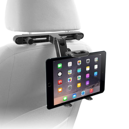 Macally Adjustable Car Seat Headrest Mount and Holder for Apple iPad Air / Mini, Samsung Galaxy Tab, Kindle Fire, Nintendo Switch, and 7