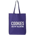 thumbnail image 1 of Cookies Are My Valentine Cotton Canvas Tote Bag, 1 of 1