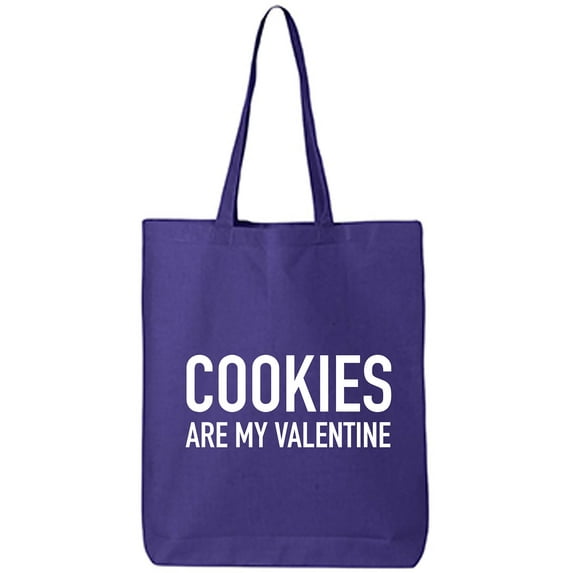 Cookies Are My Valentine Cotton Canvas Tote Bag