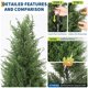 thumbnail image 3 of QinaQin Set de 2 árboles topiarios de cedro en espiral, plantas artificiales para exterior con maceta, ideales para porch, patio, jardín, entrada o decoración de eventos, 3 of 8