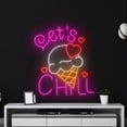 thumbnail image 4 of Handmadetneonsign Let's Chill Ice Cream Neon Sign, Ice Cream Neon Art Decor, Ice Cream Neon Wall Decor, 4 of 5
