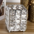 thumbnail image 3 of Portalápices de maquillaje, portalápices de cristal hecho a mano, colección de bolígrafos, almacenamiento de cosméticos para tocador, organizador de escritorio, cuadrado, plateado, 3 of 5