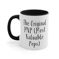 thumbnail image 3 of Grandpa Gifts Two-Tone 11oz Mug "The Original MVP (Most Valuable Pops)", 3 of 4