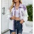 thumbnail image 3 of Chaqueta de solapa de manga larga,Abrigo de manga larga para mujer Abrigo de mujer Chaqueta casual con bolsillos de alta capacidad, 3 of 6