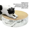 thumbnail image 3 of Large Round Cat Scratcher Bed with Premium Corrugated Cardboard Material Marbling Color, Multifunctional Scratching Pad Stylish Look Enhances Lounging Experience Protects Furniture, 3 of 7