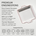 thumbnail image 3 of Made In Cookware - Square Baking Dish - Red Rim - Hand Crafted Porcelain - Professional Bakeware - Crafted in France, 3 of 7