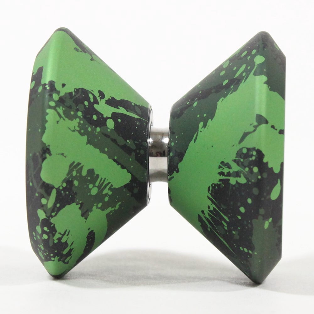 Sengoku Tengu Yo-Yo - 6061 Aluminum Monometal YoYo (Black Green Acidwash)
