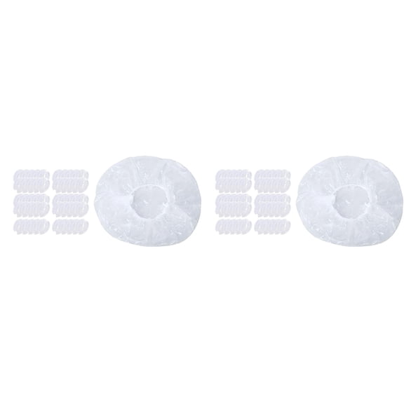 Disposable Shower Caps Waterproof Thickened Elastic Bath Caps, Clear Hair Caps for Deep Conditioning Treatment, Multi-Purpose Travel Essentials for Women Men Salon Spa Home Use 100PC