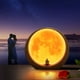 thumbnail image 3 of Luz de noche de luna para cumpleaños, bodas, San Valentín, regalo Art Deco, Amor bajo la luna, roja, recargable, 3 of 5