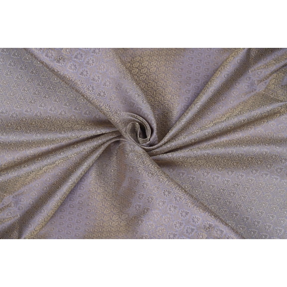 TRILOKI Flower Fabric Blue Brocade Embroidery Poly Brocade 44 Sewing DIY Crafting Fashion Design Fabric By The Yard