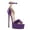 Purple, variant on YDN Women's Elegant Open Toe Platform Sandals Strap Buckles Sky High Heels Stilettos Shoes for Summer Holiday Party Size 7 Red