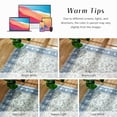thumbnail image 3 of Balacho Traditional Farmhouse Floral Indoor Light Blue Area Rug for Living Room, 6' x 9', 3 of 7