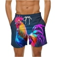 thumbnail image 2 of Teissuly Men's Summer Loose Beach Shorts Pocket Swimming Pants, 2 of 6