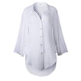 thumbnail image 5 of TAIAOJING Women's Long Sleeve Casual Tops Loose Button Long Dress Cotton Ladies Tops T-Shirt Casual Cute Shirts, 5 of 6