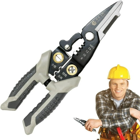 

A Must-Have Professional Heavy Duty Multifunctional Wire Stripper Crimping Tool and Cutter - Versatile Hand Tool for Precise Stripping Crimping and Cutting Electrical Cables - Ideal fo