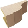 thumbnail image 6 of 6"W x 12"D x 6"H Wide Van Buren Rough Cedar Woodgrain TimberThane Corbel, Primed Tan, 6 of 6