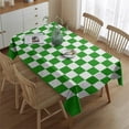 thumbnail image 2 of Green Buffalo Plaid Table Cloth,Wrinkle Free Table Cover with Polyester,Waterproof Reusable Table Cloths for Weeding Birthday Tea Party Decorations (Rectangle,60x84inch), 2 of 5