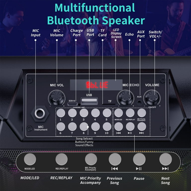 JYX Karaoke Machine for Kids and Adult, Home Karaoke System with 2