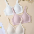 thumbnail image 4 of Sopiago Women's Bras Plus Size Bras Low Cut Deep V Bra No Underwire Padded Tshirt Bras Pink,L, 4 of 7
