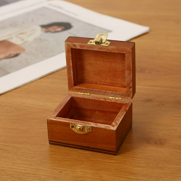 KAKOWELY Miniature Wooden Box Rectangular Lid Dollhouse Jewelry Box 6 50X5 50X3 50Cm 2 55X2 16X1 38In 1Pack