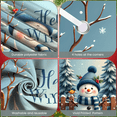 thumbnail image 4 of Winter Theme Hello Banner Snowman Decorative Design Family Celebration Indoor Decoration, 4 of 9