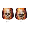 thumbnail image 6 of Goofa Satanic Skull Printed Women 2 in 1 Running Shorts,Quick Dry Athletic Workout Shorts,High Waisted Athletic Shorts with Liner Pockets-Small, 6 of 9