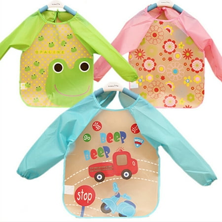

RAOx Cute Baby Boy Girl Toddler Children Waterproof Long Sleeve Bib Art Apron Smock