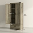 thumbnail image 3 of HOMCOM Armoire de Rangement de Cuisine de 69 Pouces de Hauteur avec Tablettes Ajustables, Gris, 3 of 10