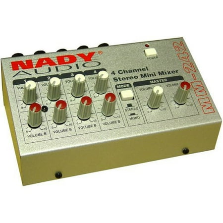 4 Channel Stereo Mixer - Nady MM-242 Stereo Mini Mixer Perp Four Channel