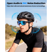 AI Smart Glasses with Camera, Sport AI Camera Glasses with EIS+Gyro Stabilization, Polarized Lenses for Cycling, Dual-Mic Noise Cancelling, IP66 Weatherproof, AI Glasses with Chat GPT