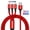 RED, variant on 3 in 1 Fast USB Charging Cable Nylon Braided Universal for Cell Phones