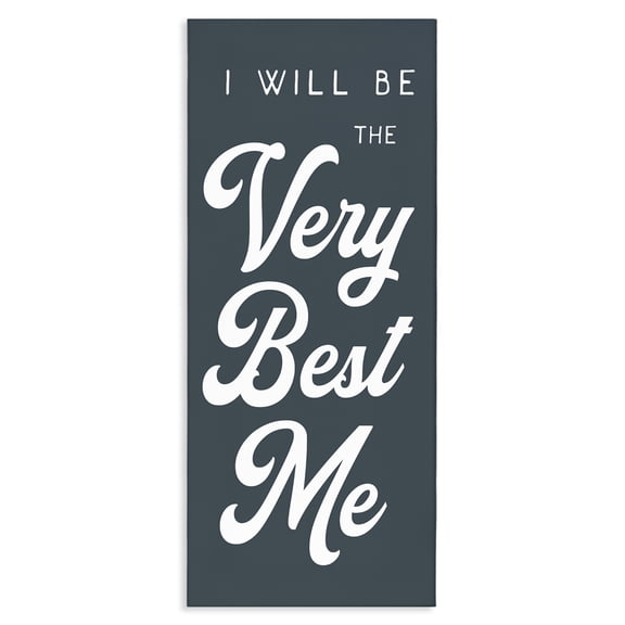 Stupell Industries Eclectic Will Be The Very Best Me Phrase Bold Canvas Art, 10 x 24, by Lil' Rue