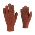 thumbnail image 4 of Fgnfyis Unisex Winter Knitted Gloves Solid Color Thermal Insulated Handwear for Extreme Cold Weather Orange One Size, 4 of 7