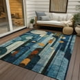 thumbnail image 6 of Addison Rugs Chantille Indoor/Outdoor Transitional Geometric Blue Washable Rectangle Rug, 2'6" x 3'10", 6 of 6