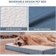 thumbnail image 4 of Dog Crate Bed Washable Dog Beds for Large Dogs, Big Waterproof Orthopedic Dog Bed with Egg Crate Foam Pet Bed Mat, Removable Oxford Cooling Cover, Khaki, 4 of 5