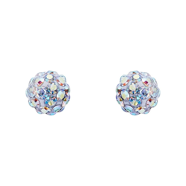 Solitaire Studs Aurora Borealis Stud Earrings Free Shipping