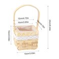 thumbnail image 4 of HWRETIE Woven Rattan Storage Basket with Handle,Handmade Flower Arrangement Basket,Rustic Wicker Planter for Fresh Dried Flowers & Home Decor, 4 of 6
