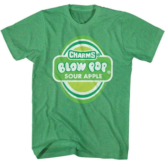 Tootsie Roll Sour Apple Blow Pop Kelly Heather Adult T-Shirt
