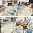 thumbnail image 5 of Area Rug for Living Room, Beige Beach Coastal Non-Slip Indoor Large Carpet for Bedroom/Dining Room, Summer Nautical Coral Shell Botanical Washable Low-Profile Rectangle Floor Runner Rugs - 5 x 8 Ft, 5 of 8
